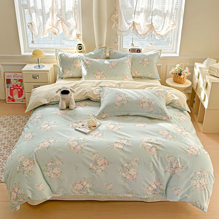 91家纺网 家纺一手货源 找家纺 鸿琪家纺 2025新款全棉12868四件套多规格纯棉四件套