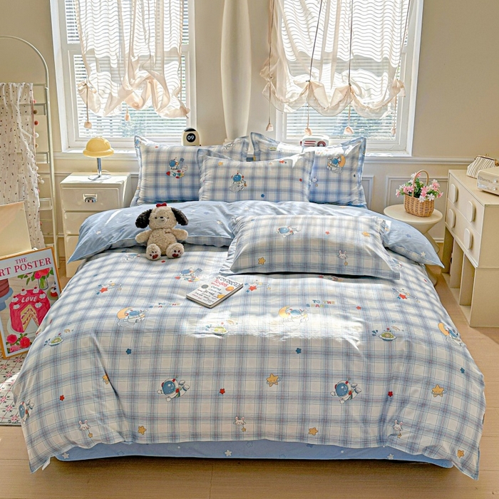 91家纺网 家纺一手货源 找家纺 鸿琪家纺 2025新款全棉12868四件套多规格纯棉四件套