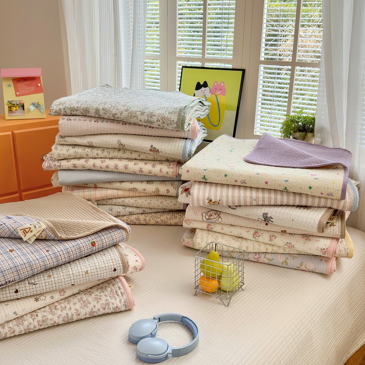 91家纺网 家纺一手货源 找家纺 老帅的工厂店 2026新款三角针泡芙夏被床盖四件套 组合图仅做展示不可下单