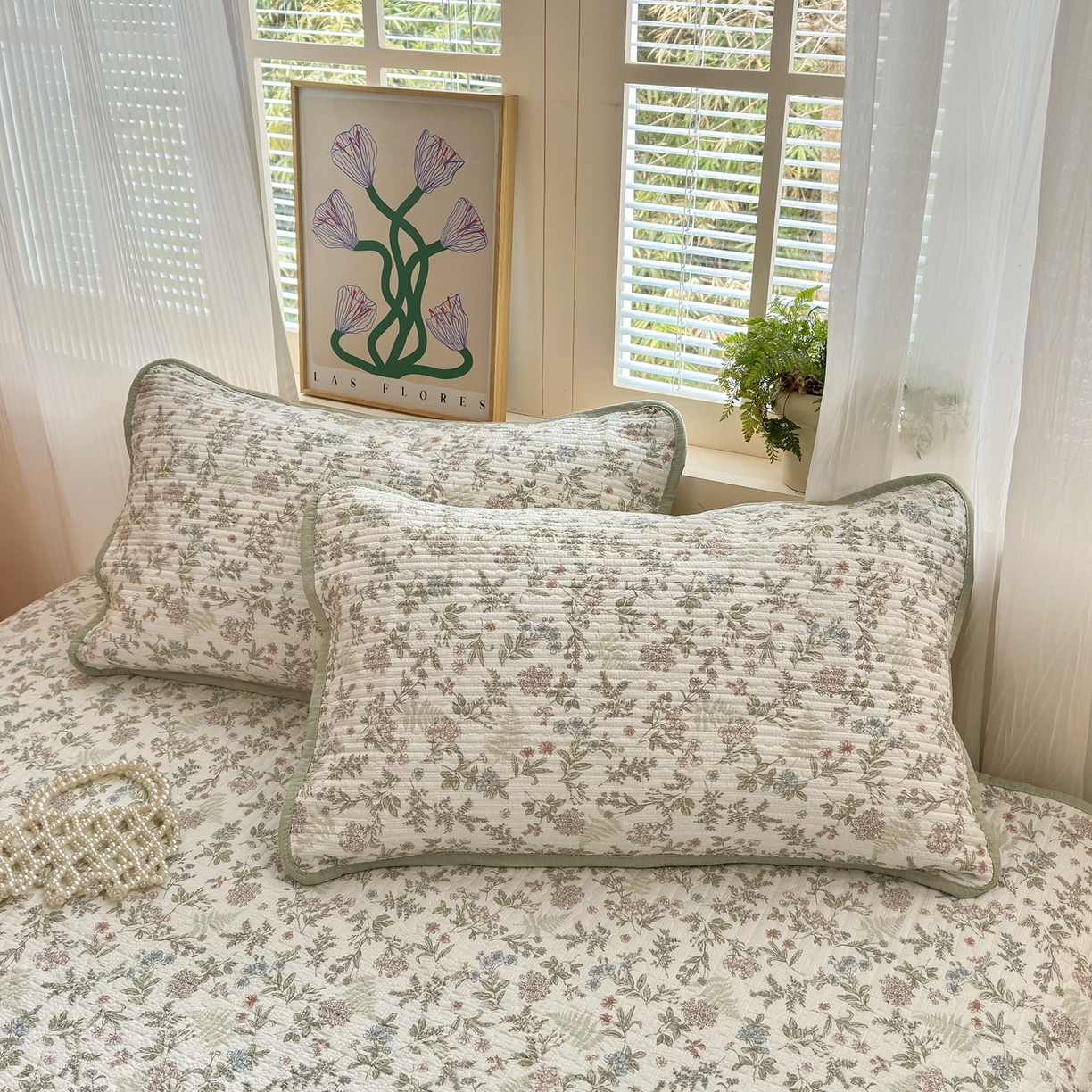 91家纺网 家纺一手货源 找家纺 老帅的工厂店 2026新款三角针泡芙夏被床盖四件套 花信