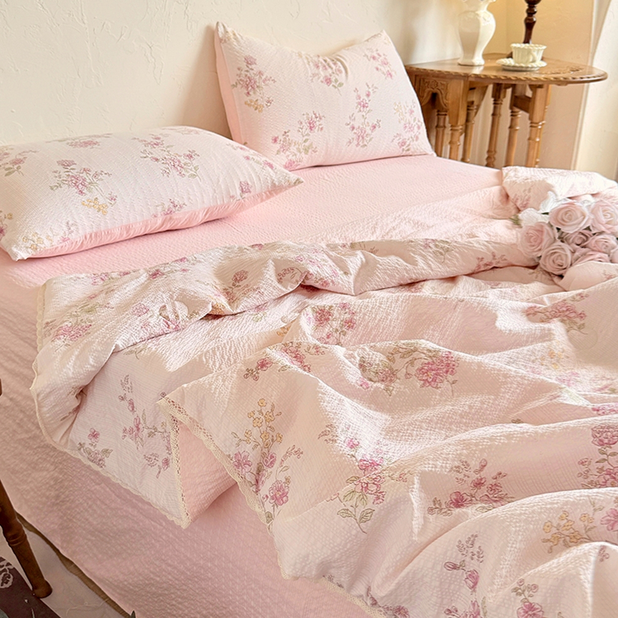 91家纺网 家纺一手货源 找家纺 （总）亿品家纺 2026新款泡芙棉花边款夏被夏凉被空调被