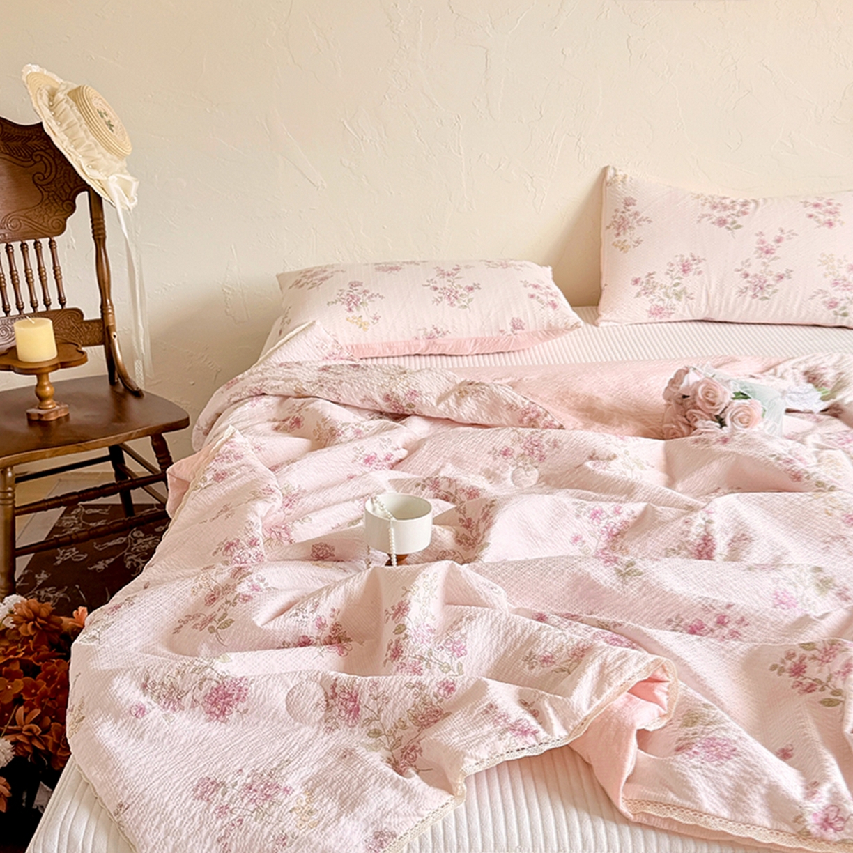 91家纺网 家纺一手货源 找家纺 （总）亿品家纺 2026新款泡芙棉花边款夏被夏凉被空调被