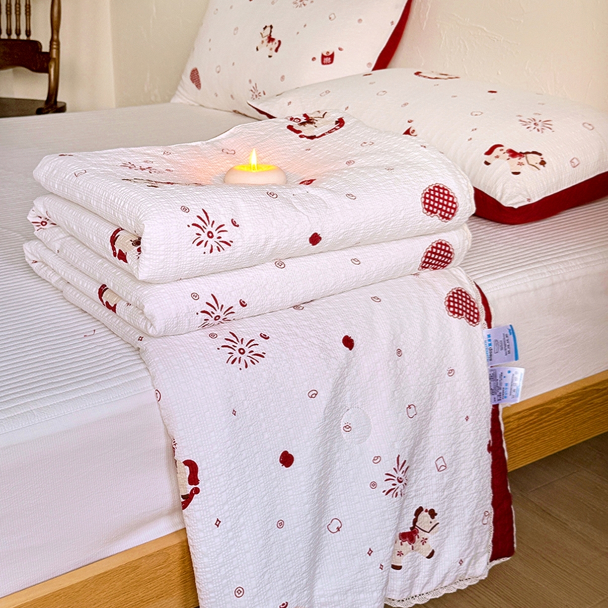 91家纺网 家纺一手货源 找家纺 亿品家纺 2026新款泡芙棉花边款夏被夏凉被空调被 马上有钱