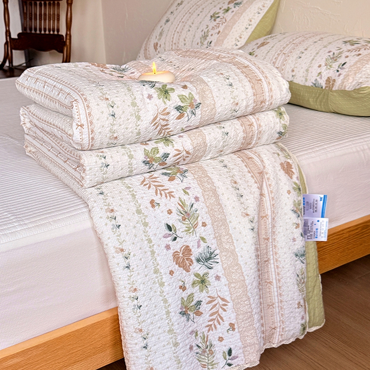 91家纺网 家纺一手货源 找家纺 亿品家纺 2026新款泡芙棉花边款夏被夏凉被空调被 时光