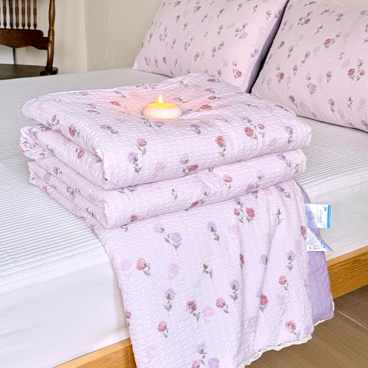 91家纺网 家纺一手货源 找家纺 亿品家纺 2026新款泡芙棉花边款夏被夏凉被空调被 约定