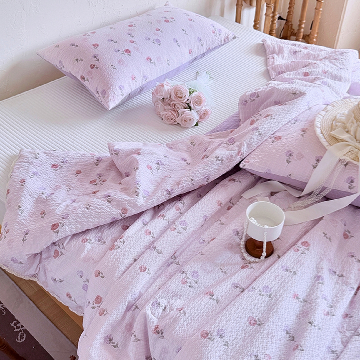 91家纺网 家纺一手货源 找家纺 亿品家纺 2026新款泡芙棉花边款夏被夏凉被空调被 约定