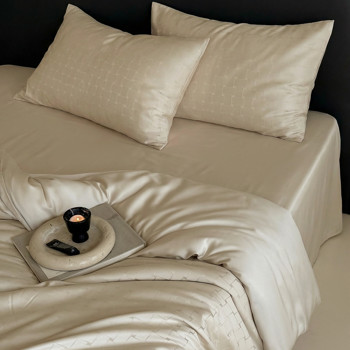 91家纺网 家纺一手货源 找家纺 （总）FORTWO家纺原创设计（FOR TWO家纺） 2026春夏新款60支兰精天丝浮雕提花四件套（[活动报名最低控价(基础价)]具体如下:小号278，中号358，大号398 床笠+10元）