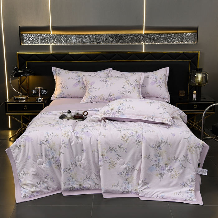 91家纺网 家纺一手货源 找家纺 千嘻汇 2026新款水洗天丝真丝夏被四件套夏凉被空调被 华尔兹