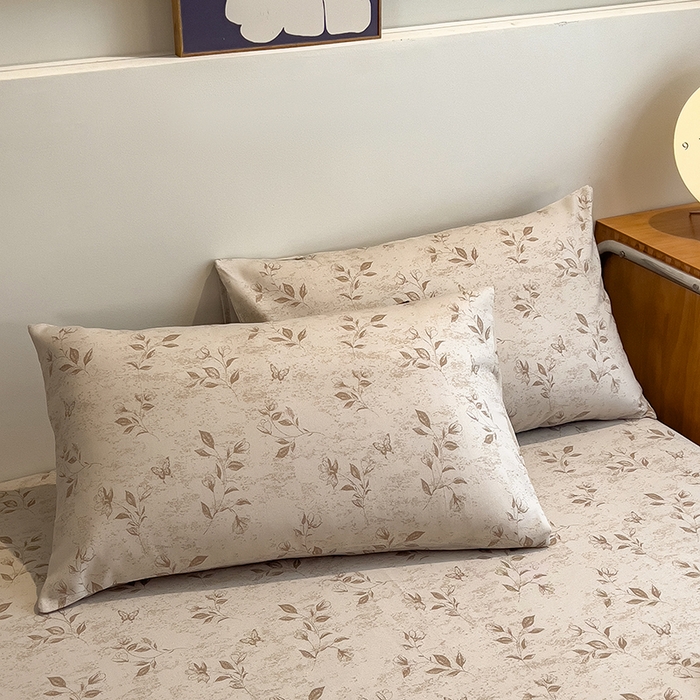 91家纺网 家纺一手货源 找家纺 芃成家纺 2026春夏新款全棉纯棉加厚老粗布单床单床单单件床单三件套 蝶恋花