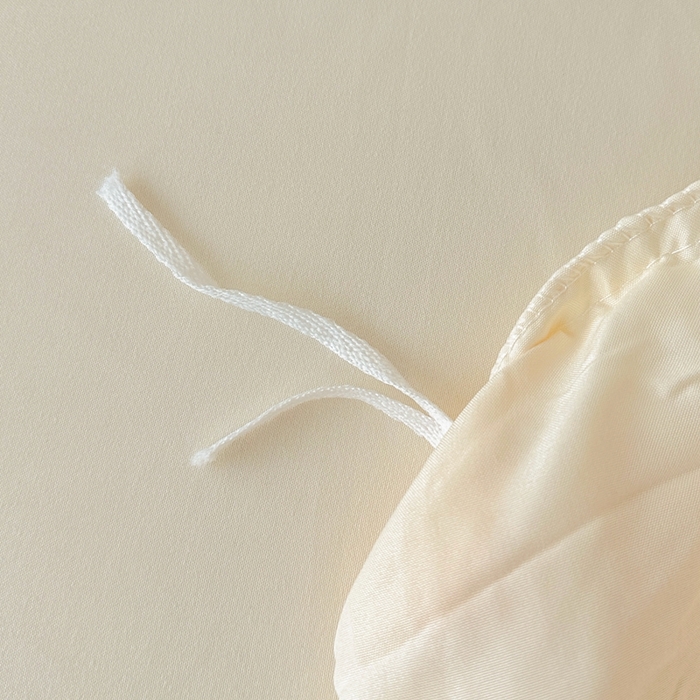 91家纺网 家纺一手货源 找家纺 啊雅家居 2026新款轻奢韩式花边华夫格四件套-花边款 花边款  梦幻黄