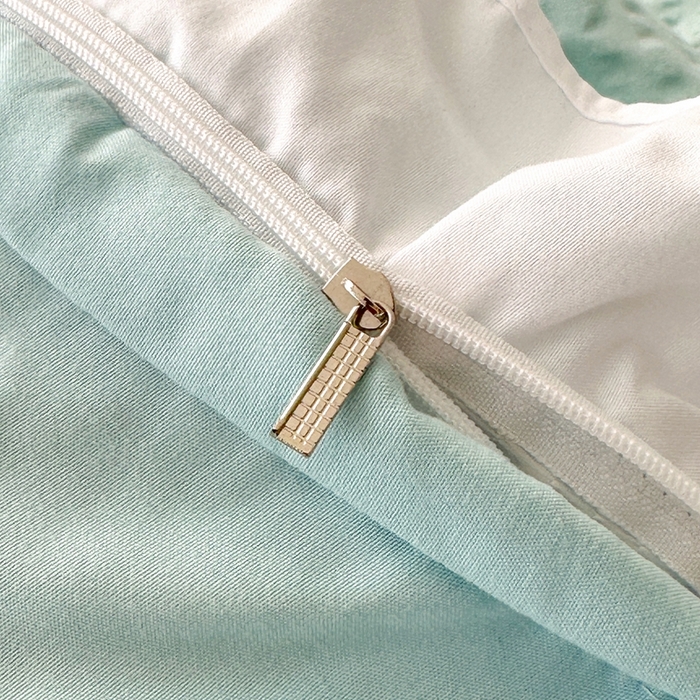 91家纺网 家纺一手货源 找家纺 啊雅家居 2026新款轻奢韩式花边华夫格四件套-花边款 花边款  梦幻绿