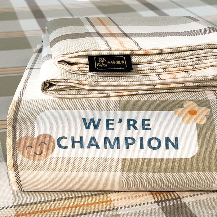 91家纺网 家纺一手货源 找家纺 芃成家纺 2026春夏新款全棉纯棉加厚老粗布单床单床单单件床单三件套 冠军格