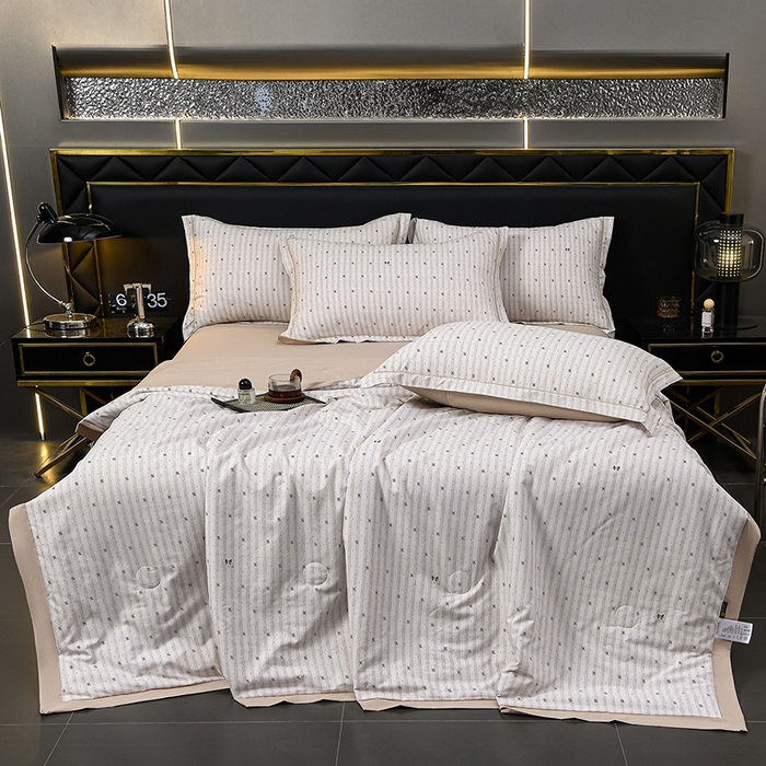 91家纺网 家纺一手货源 找家纺 千嘻汇 2026新款水洗天丝真丝夏被四件套夏凉被空调被 水星