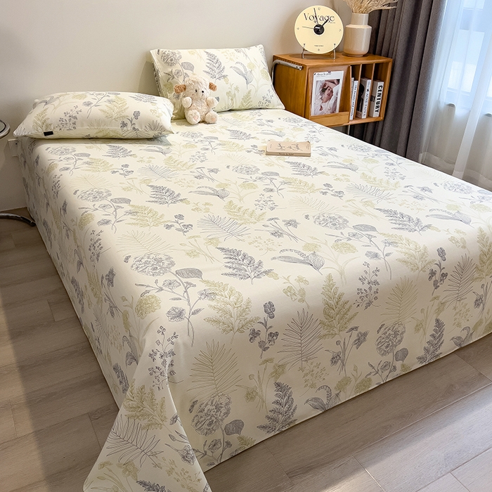 91家纺网 家纺一手货源 找家纺 芃成家纺 2026春夏新款全棉纯棉加厚老粗布单床单床单单件床单三件套 锦棠春