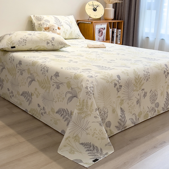 91家纺网 家纺一手货源 找家纺 芃成家纺 2026春夏新款全棉纯棉加厚老粗布单床单床单单件床单三件套 锦棠春