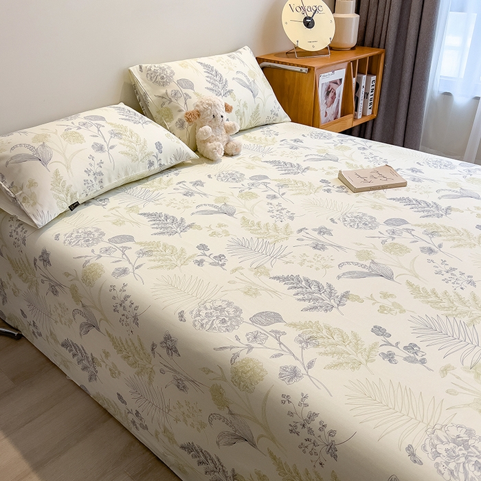 91家纺网 家纺一手货源 找家纺 芃成家纺 2026春夏新款全棉纯棉加厚老粗布单床单床单单件床单三件套 锦棠春