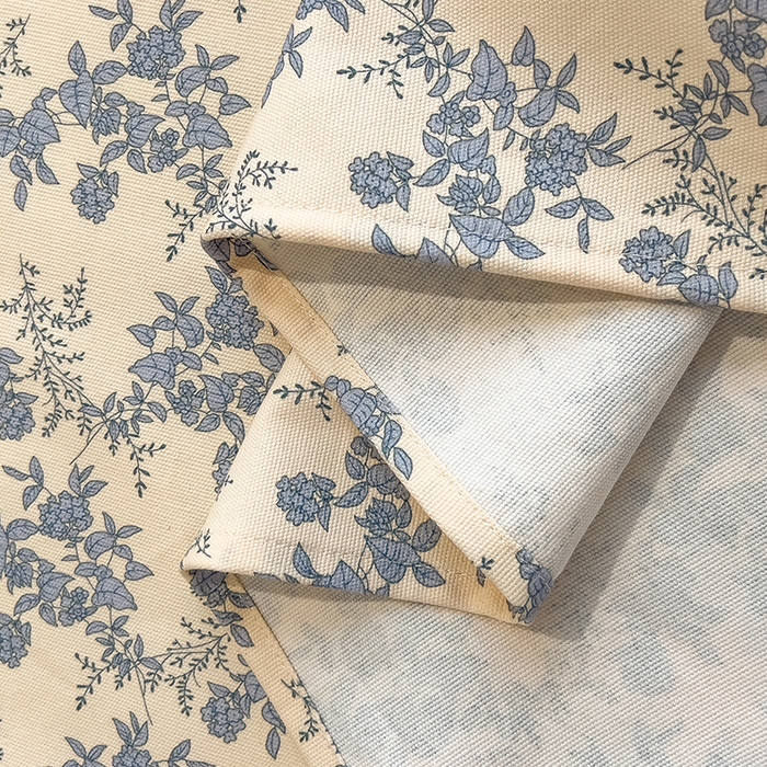 91家纺网 家纺一手货源 找家纺 芃成家纺 2026春夏新款全棉纯棉加厚老粗布单床单床单单件床单三件套 蓝绣球