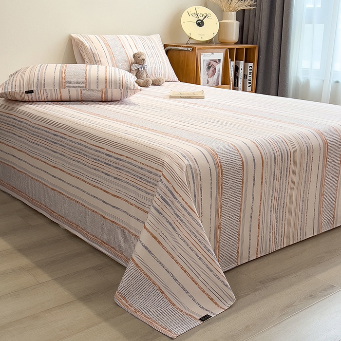 91家纺网 家纺一手货源 找家纺 芃成家纺 2026春夏新款全棉纯棉加厚老粗布单床单床单单件床单三件套 流金芒