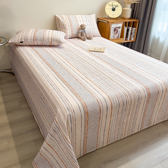 91家纺网 家纺一手货源 找家纺 芃成家纺 2026春夏新款全棉纯棉加厚老粗布单床单床单单件床单三件套 流金芒