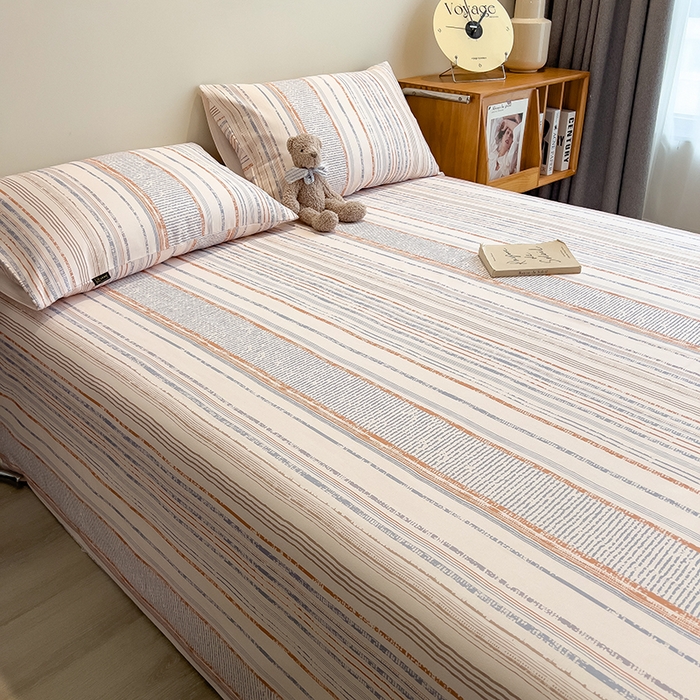 91家纺网 家纺一手货源 找家纺 芃成家纺 2026春夏新款全棉纯棉加厚老粗布单床单床单单件床单三件套 流金芒