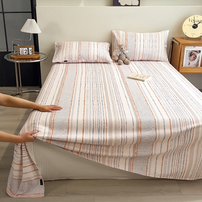 91家纺网 家纺一手货源 找家纺 芃成家纺 2026春夏新款全棉纯棉加厚老粗布单床单床单单件床单三件套 流金芒