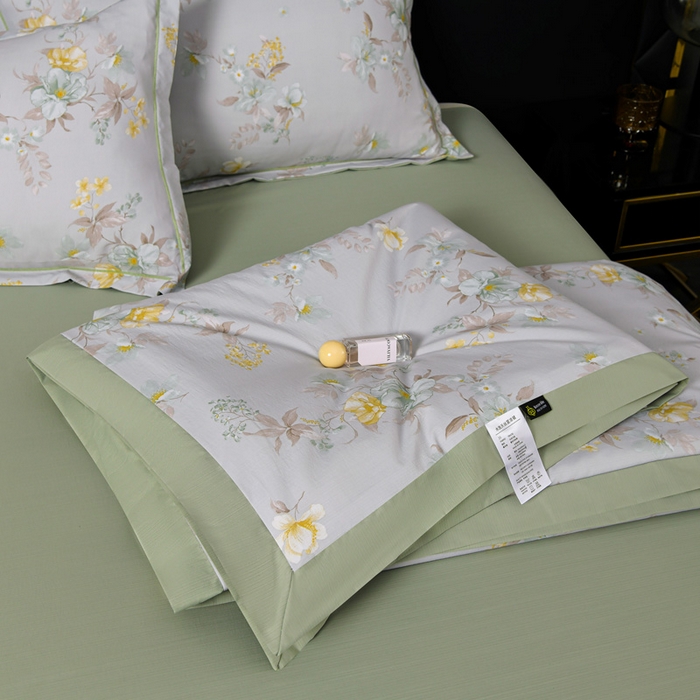 91家纺网 家纺一手货源 找家纺 千嘻汇 2026新款水洗天丝真丝夏被四件套夏凉被空调被 丹青