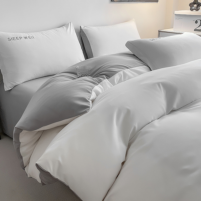 91家纺网 家纺一手货源 找家纺 （总）啊雅家居 2026新款双拼绣花四季款磨毛三件套四件套床单款床笠款