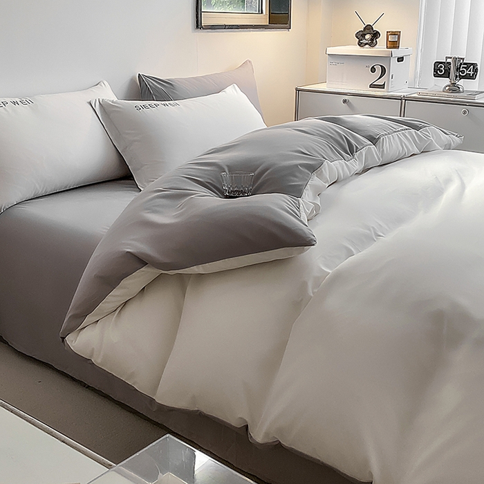 91家纺网 家纺一手货源 找家纺 （总）啊雅家居 2026新款双拼绣花四季款磨毛三件套四件套床单款床笠款