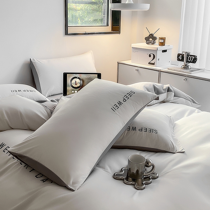 91家纺网 家纺一手货源 找家纺 （总）啊雅家居 2026新款双拼绣花四季款磨毛三件套四件套床单款床笠款