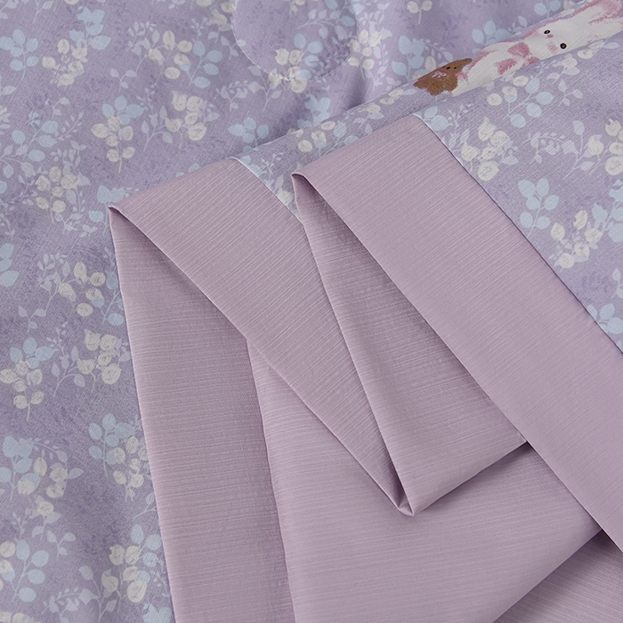 91家纺网 家纺一手货源 找家纺 千嘻汇 2026新款水洗天丝真丝夏被四件套夏凉被空调被 花田兔紫