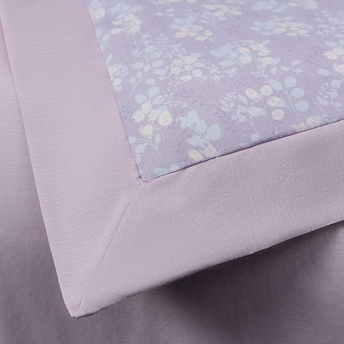 91家纺网 家纺一手货源 找家纺 千嘻汇 2026新款水洗天丝真丝夏被四件套夏凉被空调被 花田兔紫