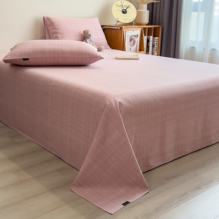 91家纺网 家纺一手货源 找家纺 芃成家纺 2026春夏新款全棉纯棉加厚老粗布单床单床单单件床单三件套 裸粉