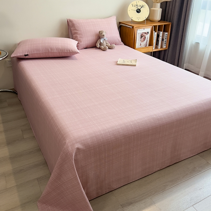 91家纺网 家纺一手货源 找家纺 芃成家纺 2026春夏新款全棉纯棉加厚老粗布单床单床单单件床单三件套 裸粉