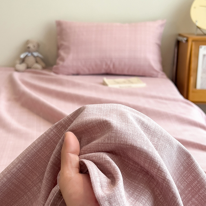 91家纺网 家纺一手货源 找家纺 芃成家纺 2026春夏新款全棉纯棉加厚老粗布单床单床单单件床单三件套 裸粉