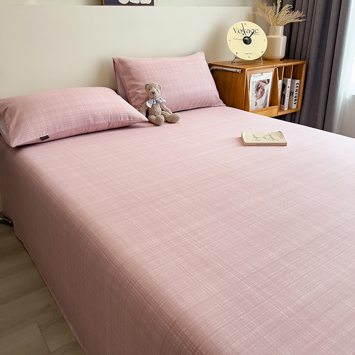 91家纺网 家纺一手货源 找家纺 芃成家纺 2026春夏新款全棉纯棉加厚老粗布单床单床单单件床单三件套 裸粉