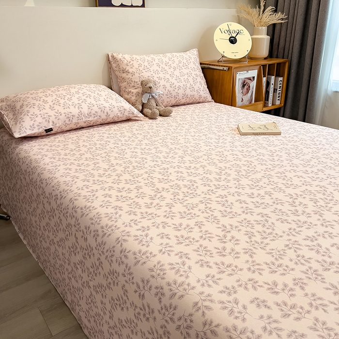 91家纺网 家纺一手货源 找家纺 芃成家纺 2026春夏新款全棉纯棉加厚老粗布单床单床单单件床单三件套 漫枝影