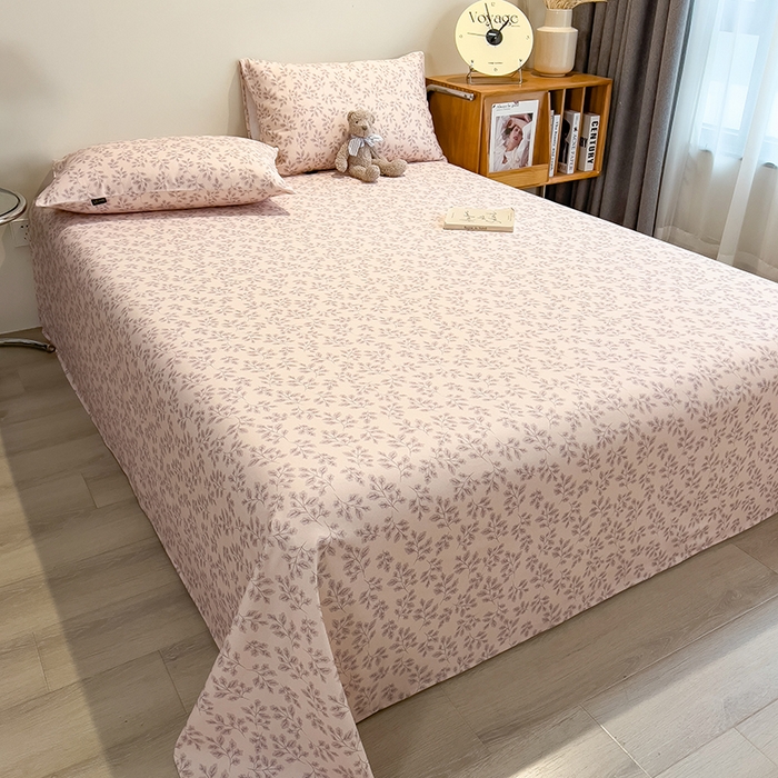 91家纺网 家纺一手货源 找家纺 芃成家纺 2026春夏新款全棉纯棉加厚老粗布单床单床单单件床单三件套 漫枝影