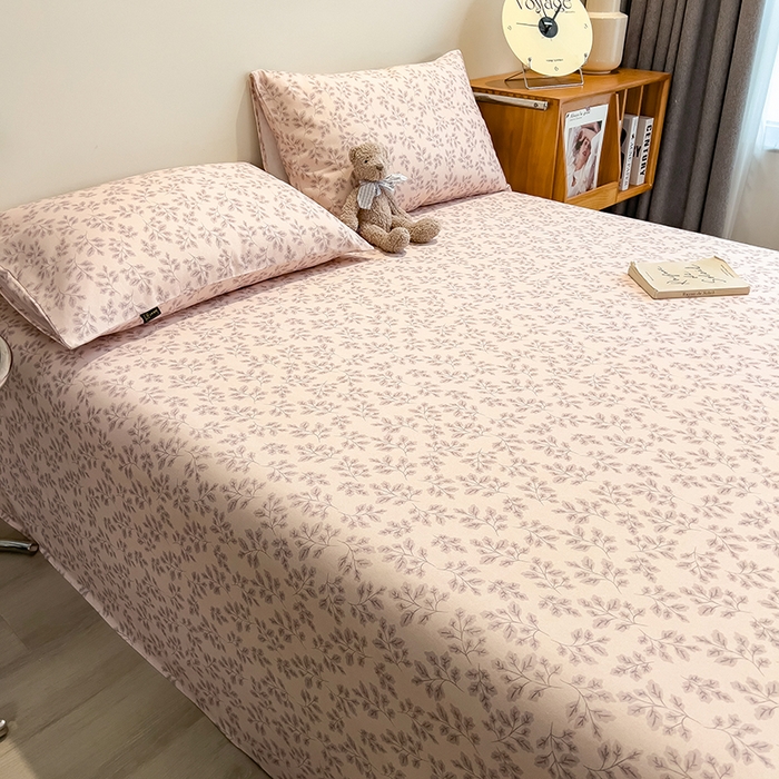 91家纺网 家纺一手货源 找家纺 芃成家纺 2026春夏新款全棉纯棉加厚老粗布单床单床单单件床单三件套 漫枝影