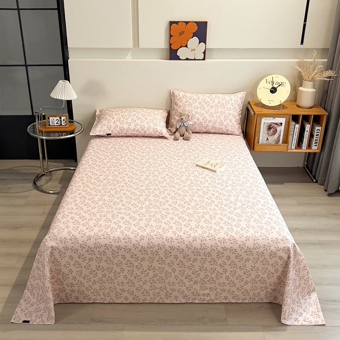 91家纺网 家纺一手货源 找家纺 芃成家纺 2026春夏新款全棉纯棉加厚老粗布单床单床单单件床单三件套 漫枝影