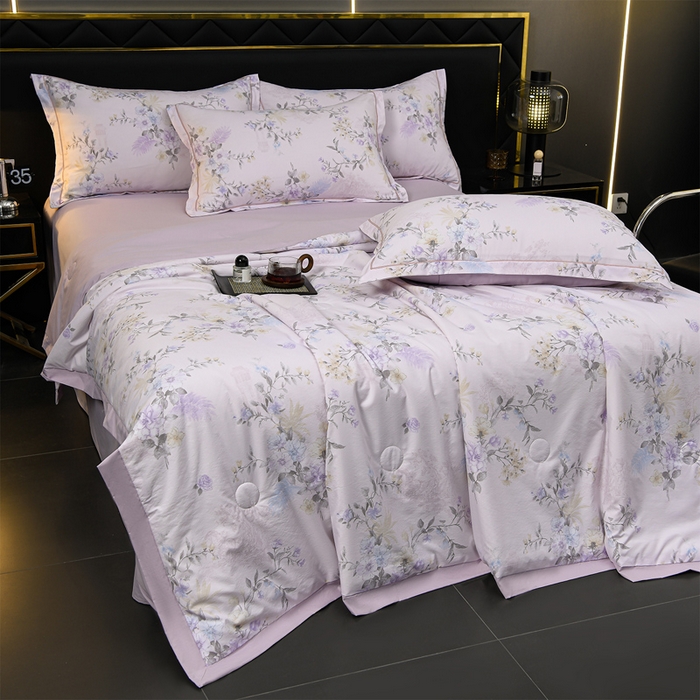 91家纺网 家纺一手货源 找家纺 千嘻汇 2026新款水洗天丝真丝夏被四件套夏凉被空调被 华尔兹