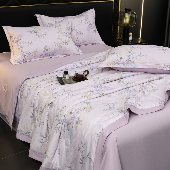 91家纺网 家纺一手货源 找家纺 千嘻汇 2026新款水洗天丝真丝夏被四件套夏凉被空调被 华尔兹