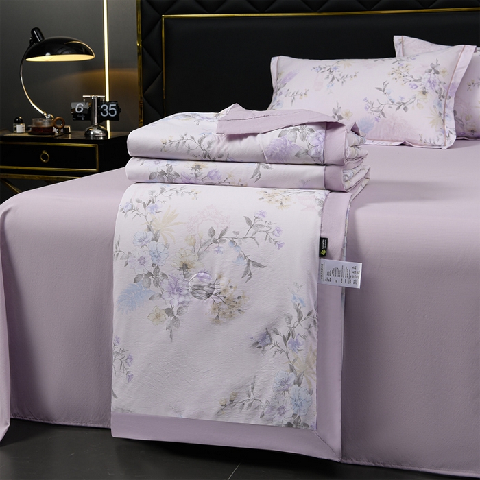 91家纺网 家纺一手货源 找家纺 千嘻汇 2026新款水洗天丝真丝夏被四件套夏凉被空调被 华尔兹