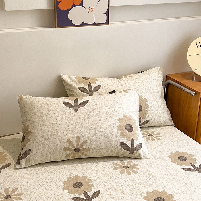 91家纺网 家纺一手货源 找家纺 芃成家纺 2026春夏新款全棉纯棉加厚老粗布单床单床单单件床单三件套 太阳花