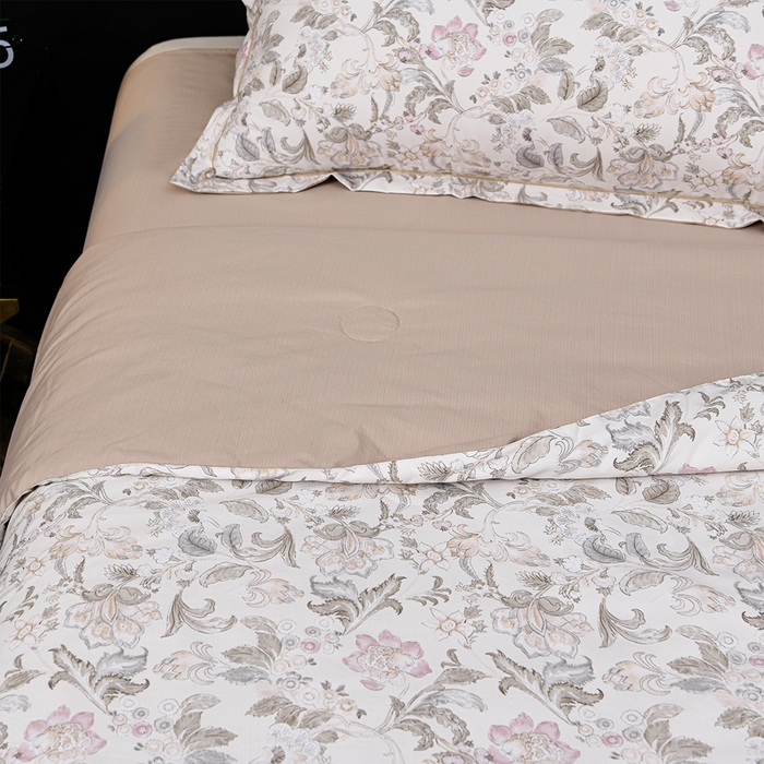 91家纺网 家纺一手货源 找家纺 千嘻汇 2026新款水洗天丝真丝夏被四件套夏凉被空调被 凯西亚