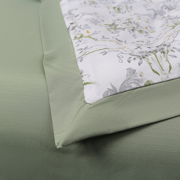 91家纺网 家纺一手货源 找家纺 千嘻汇 2026新款水洗天丝真丝夏被四件套夏凉被空调被 罗漫绿