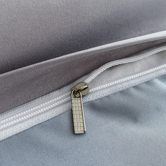 91家纺网 家纺一手货源 找家纺 啊雅家居 2026新款双拼绣花四季款磨毛三件套四件套床单款床笠款 奶兰灰加奶浅灰