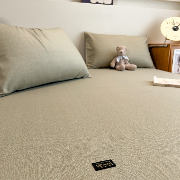 91家纺网 家纺一手货源 找家纺 芃成家纺 2026春夏新款全棉纯棉加厚老粗布单床单床单单件床单三件套 雾青