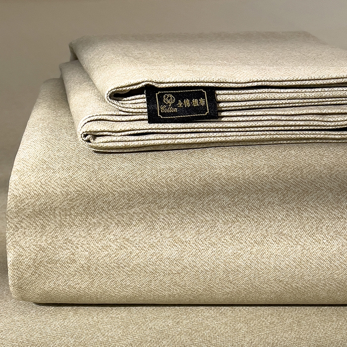 91家纺网 家纺一手货源 找家纺 芃成家纺 2026春夏新款全棉纯棉加厚老粗布单床单床单单件床单三件套 雾青