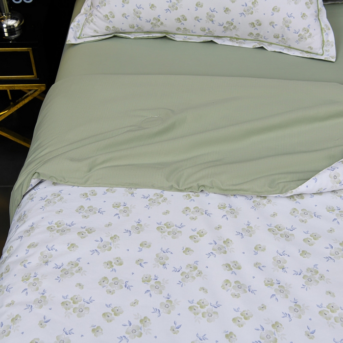 91家纺网 家纺一手货源 找家纺 千嘻汇 2026新款水洗天丝真丝夏被四件套夏凉被空调被 绿罗