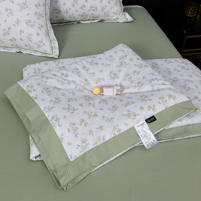 91家纺网 家纺一手货源 找家纺 千嘻汇 2026新款水洗天丝真丝夏被四件套夏凉被空调被 绿罗